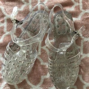 Clear Sparkle Jelly Shoes